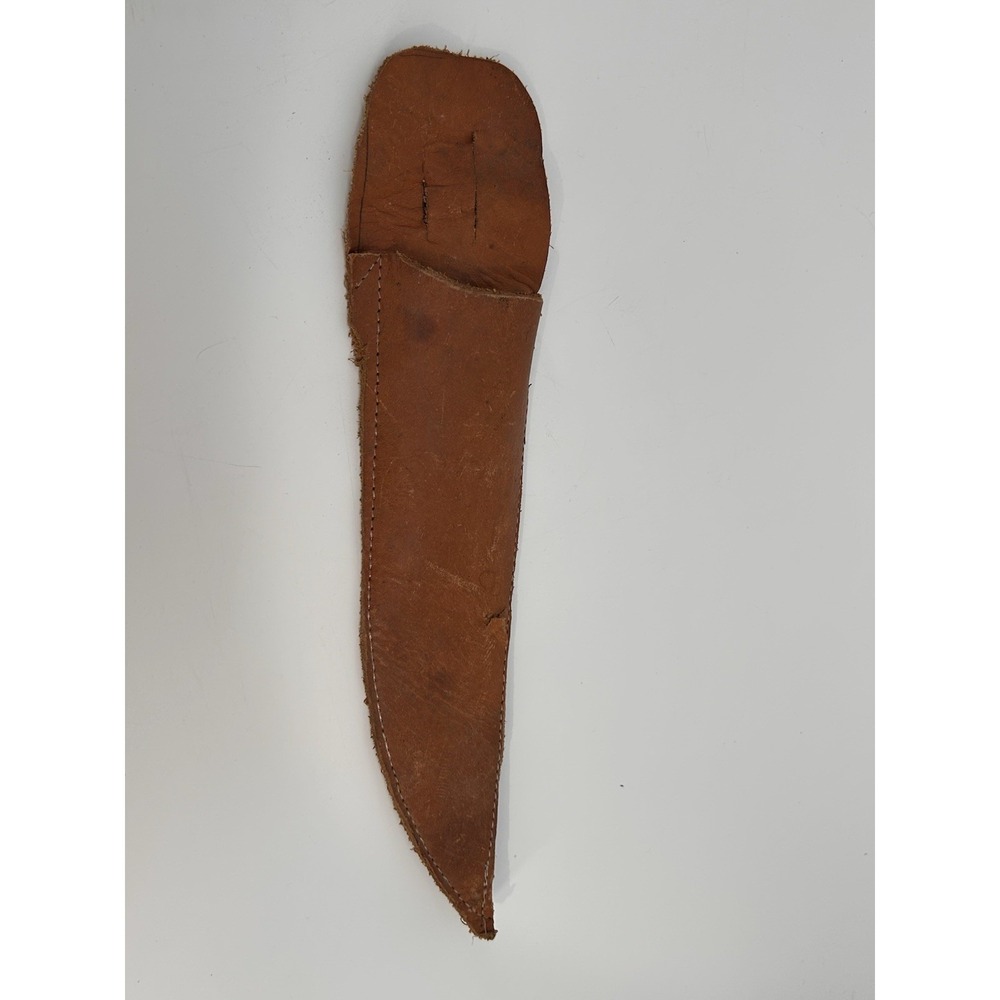 Vintage Handmade Leather‎ Knife Sheath W/ Belt Loop 11"
